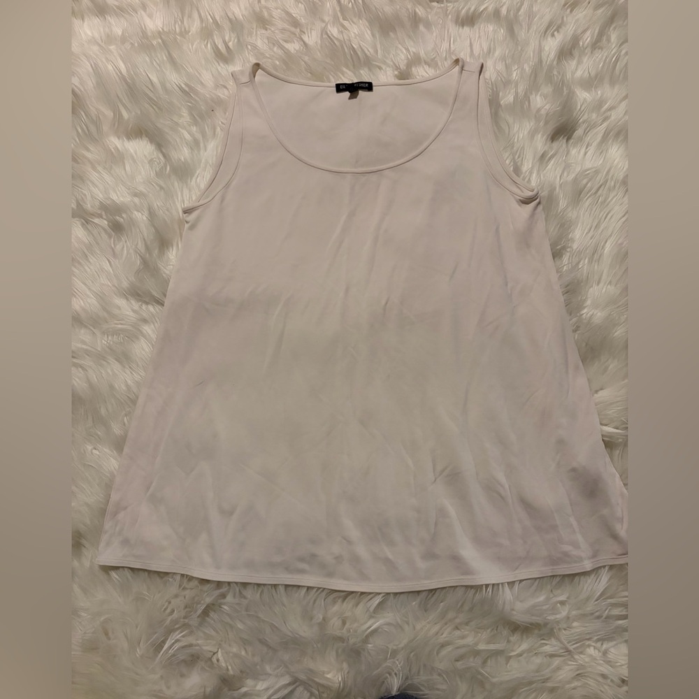 Eileen Fisher Soft Cream 100% silk Tank Top